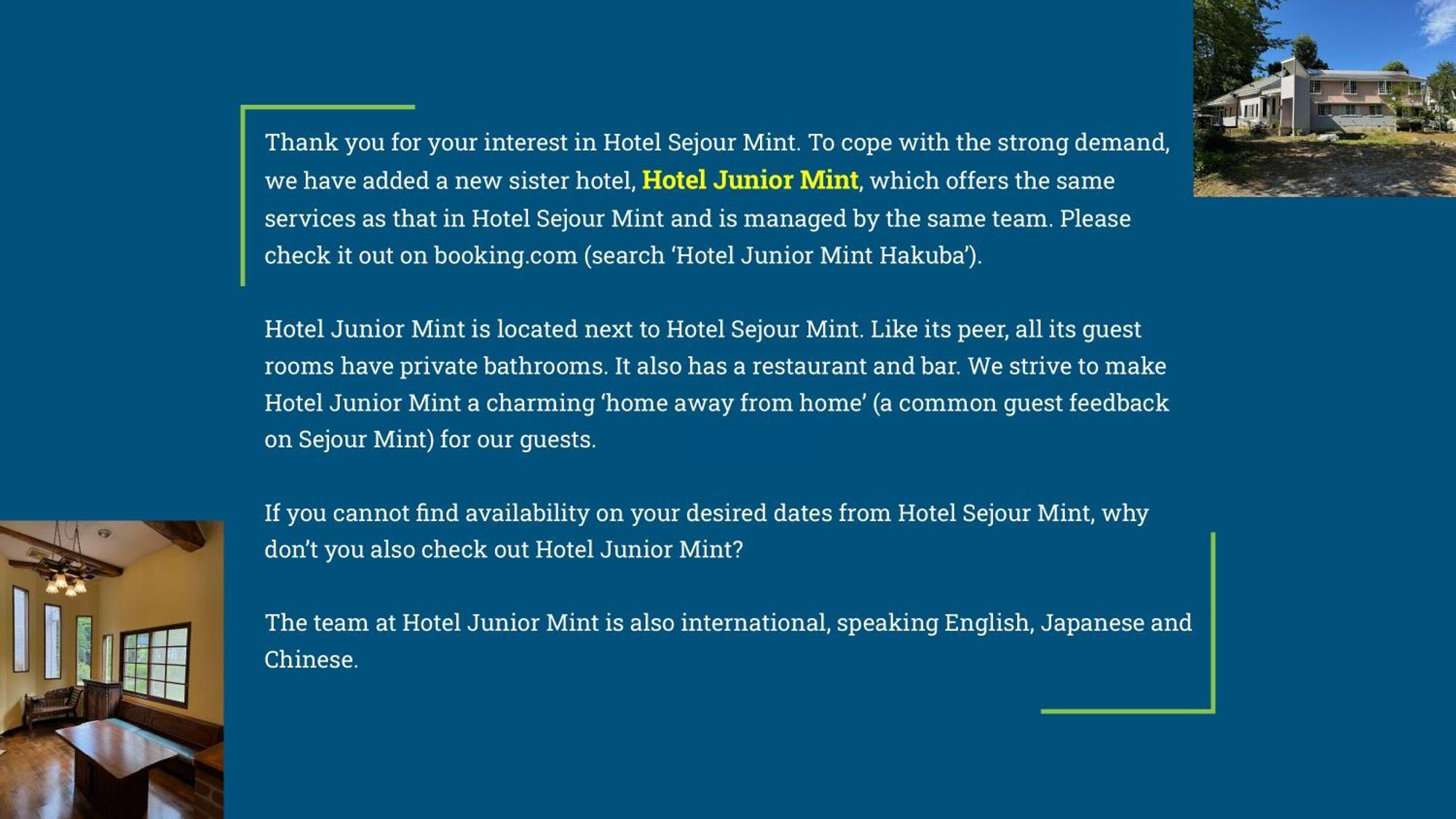 Hotel Sejour Mint In Hakuba Dış mekan fotoğraf